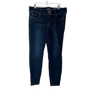 Torrid High Rise Super Skinny Dark Wash Blue Super Soft Jeans Jeggings 20R